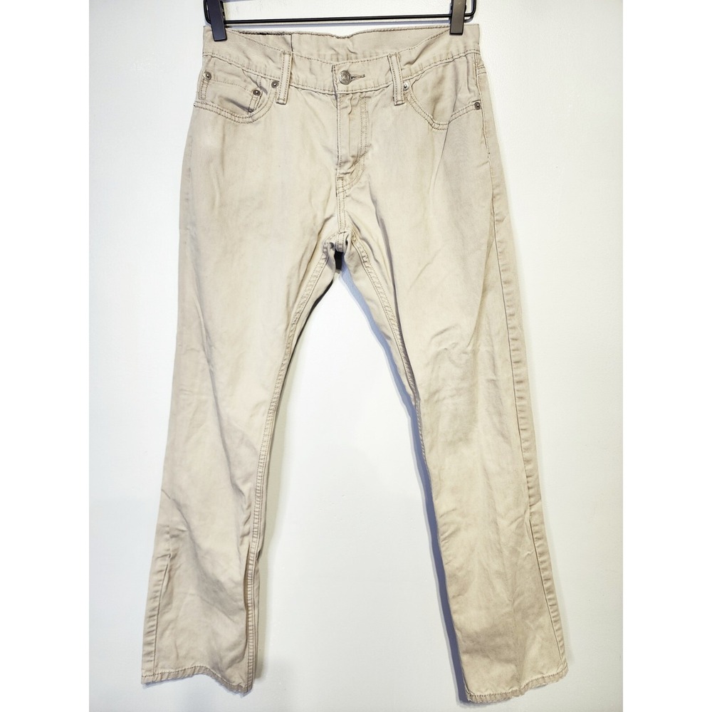 Levis 514 Mens Size 28x31 Beige Jeans Pants Cotton Straight Leg Tag‎ 30x32
